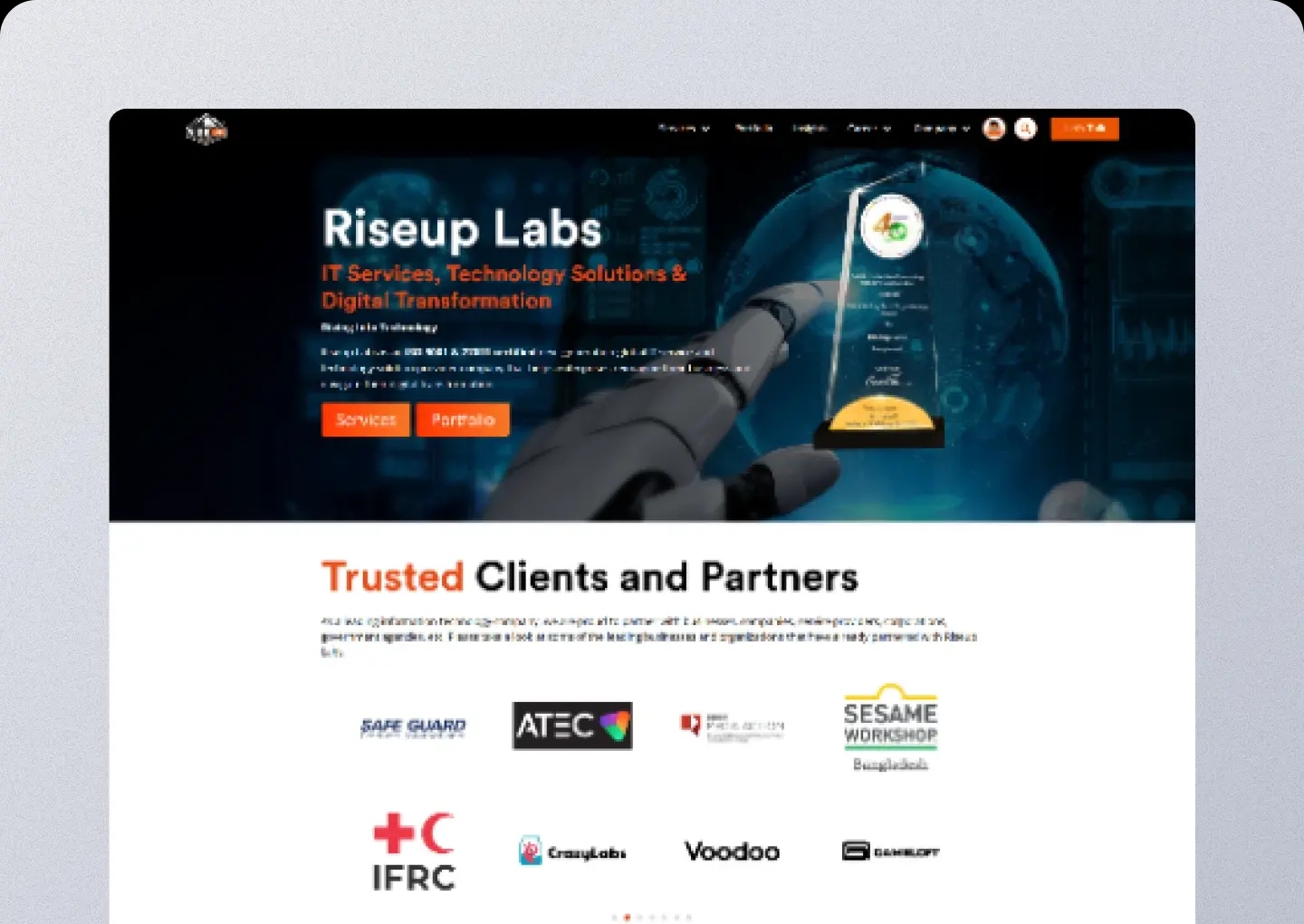 Website screenshot