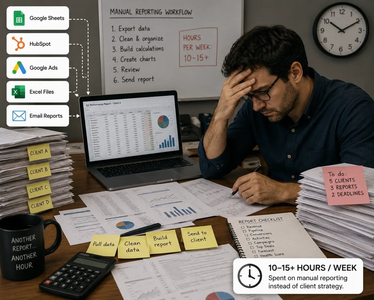 Manual reporting eating up billable hours
