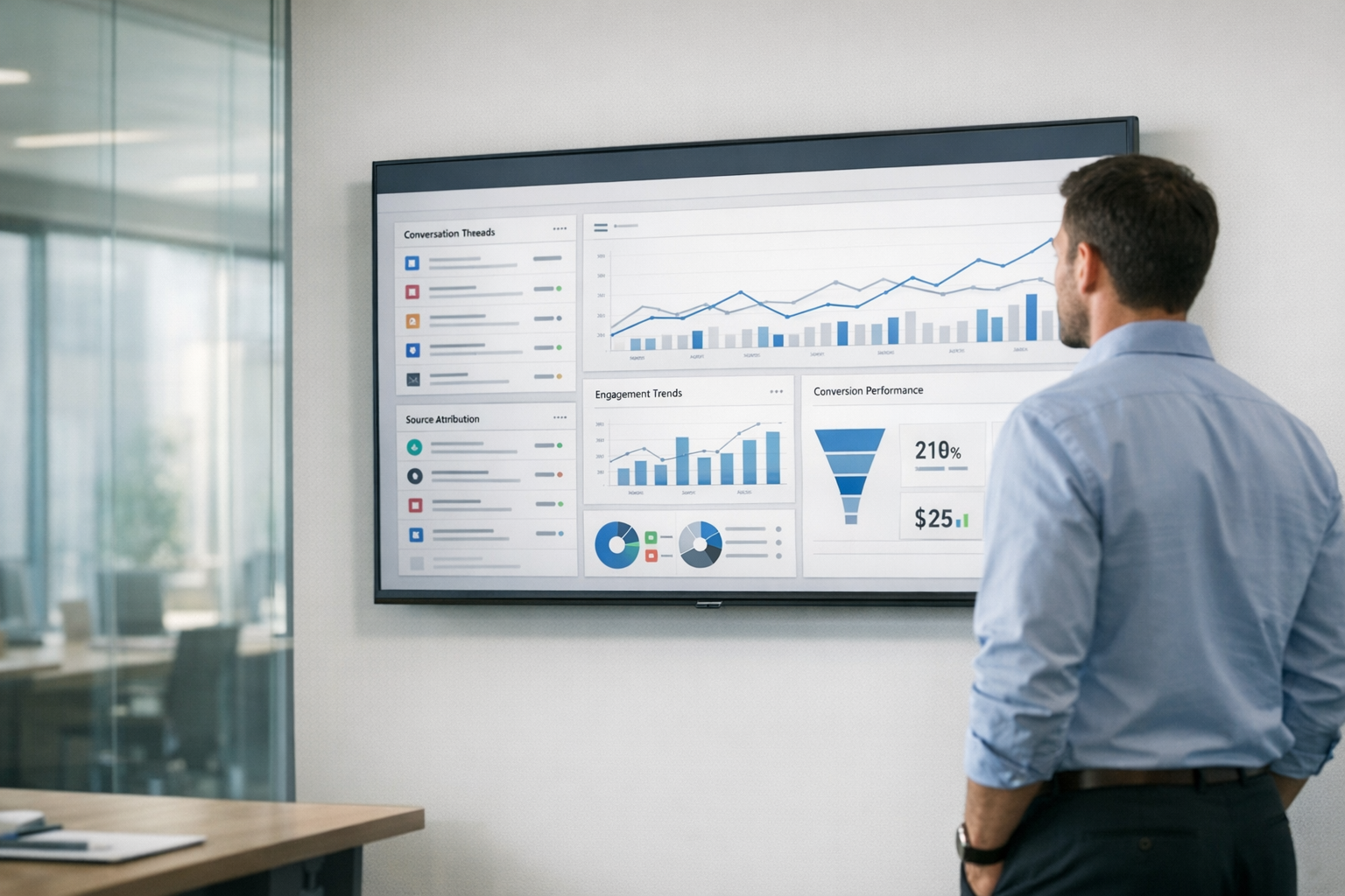 Conversation Dashboard with Engagement Tracking and Conversion Analysis