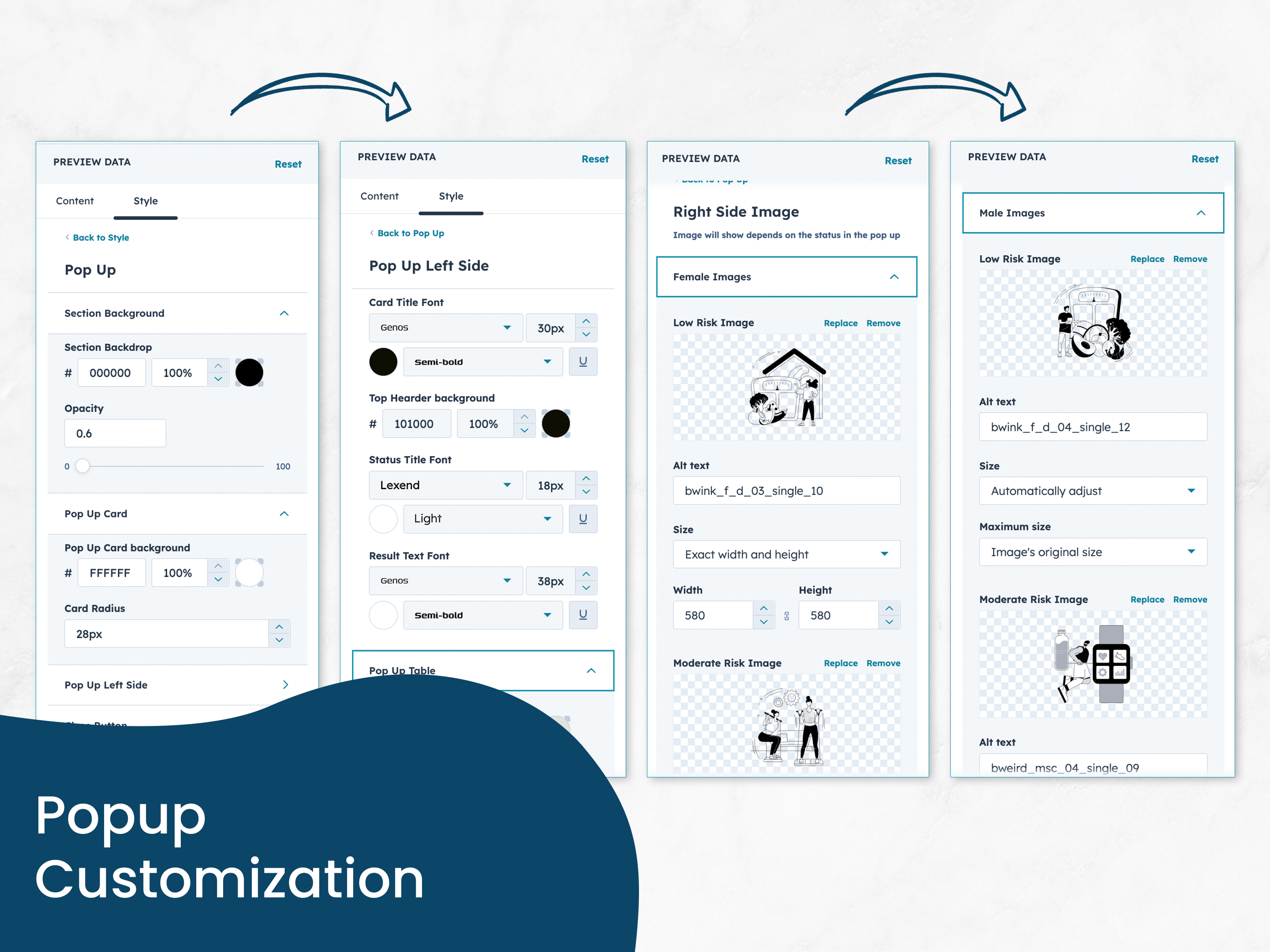 Popup  Customization