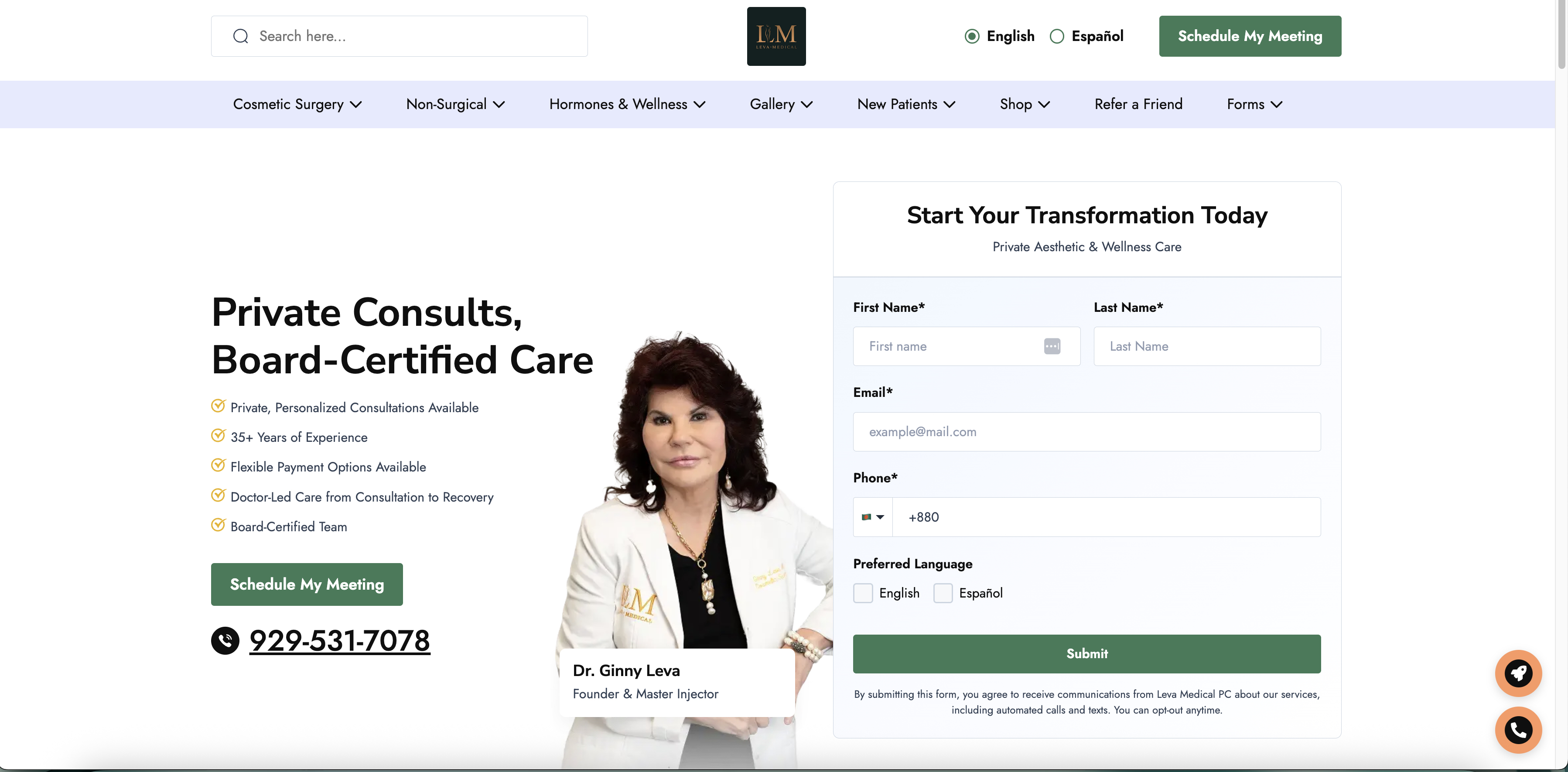 Website Redesign & Development for a Healthcare Provider Leva Medical