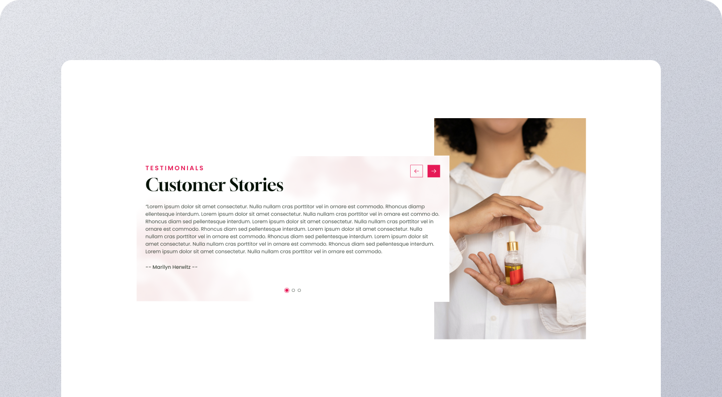Fade Flow Testimonials Testimonial